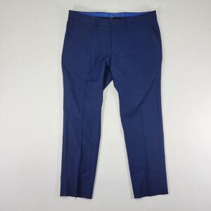 Kenneth Cole Reaction Men's Dress Pants TECHNI-COLE Navy blue‎ Poly Blend 38x30